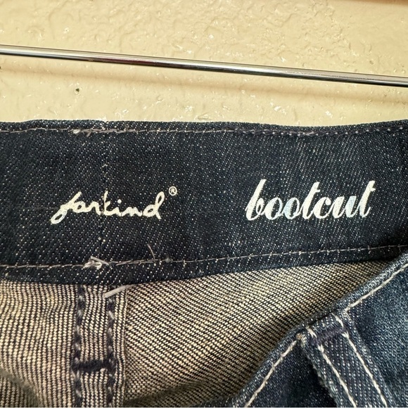 7 For All Mankind Boot Cut Low Rise Dark Wash Jeans Y2K Style - Picture 4 of 7